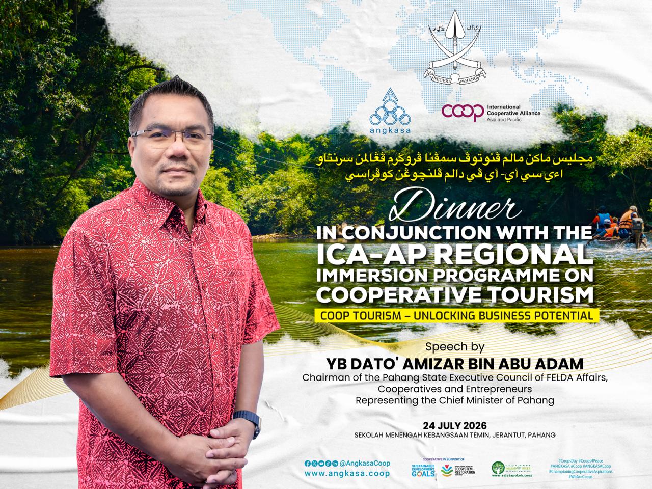 Poster: Program Imersi Serantau ICA-AP Mengenai Pelancongan Koperasi