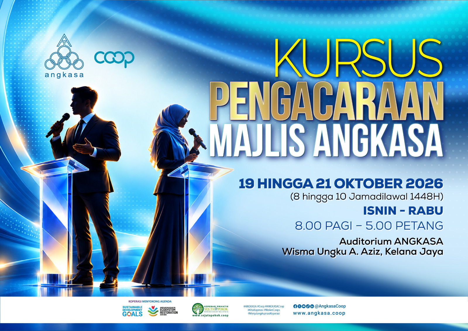 Poster: Kursus Pengacaraan Majlis ANGKASA